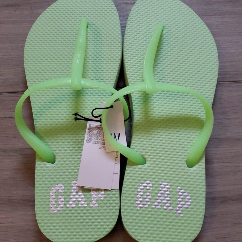 Gap Womens Mint Green Logo Flip Flop Sandals Size 8 New